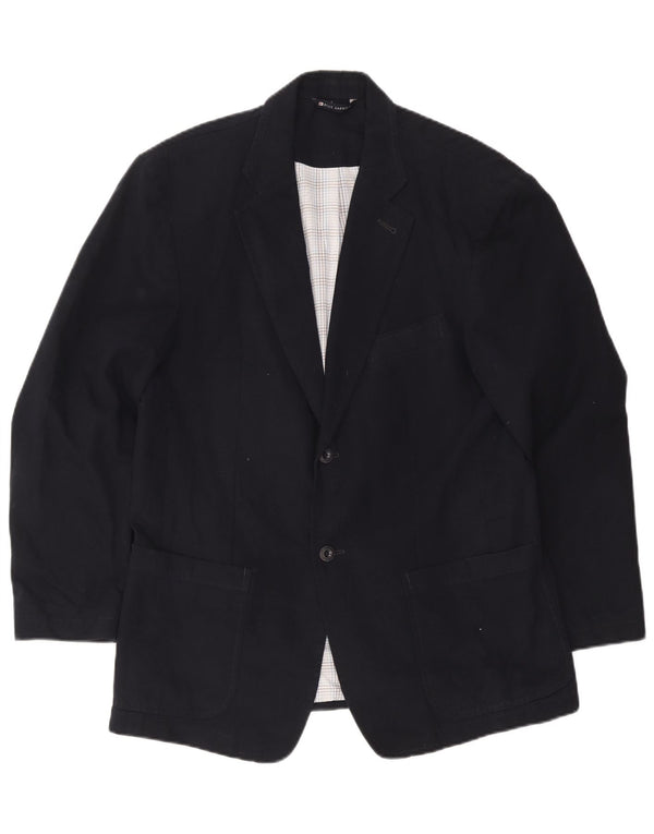 Jaqueta blazer masculina de 2 botões Marks & Spencer Reino Unido 38/40 azul marinho médio