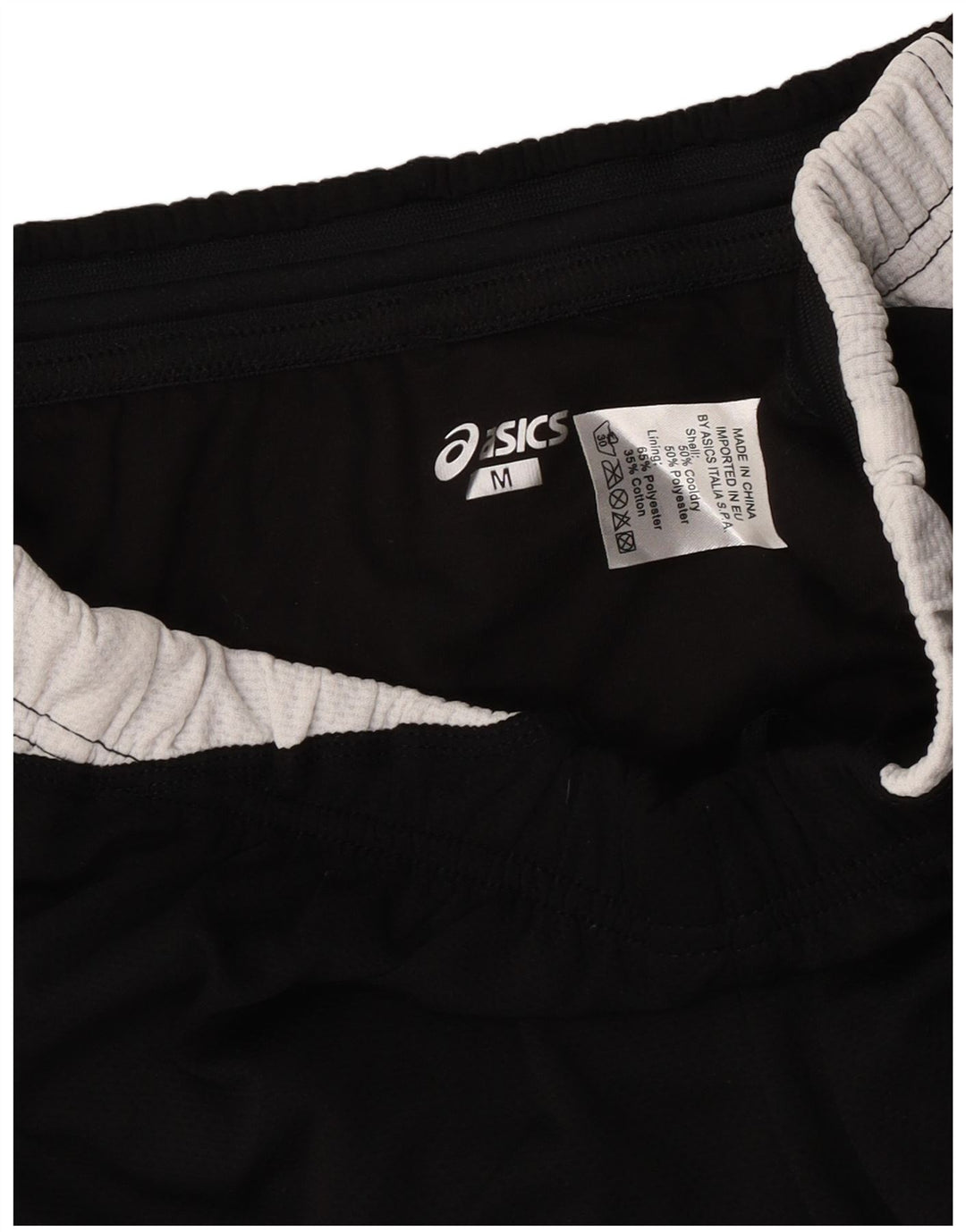 Shorts esportivos femininos Asics UK 12 médio preto colorblock algodão