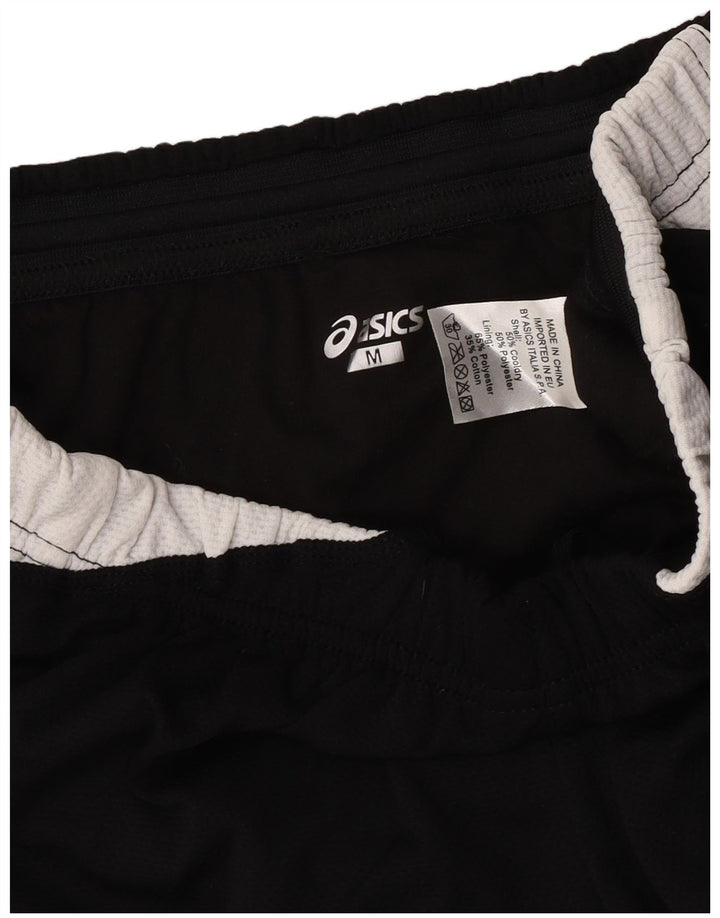 Shorts esportivos femininos Asics UK 12 médio preto colorblock algodão