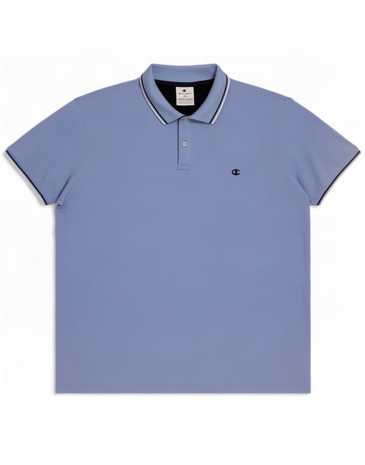 Camisa polo masculina Champion 2XL listrada azul