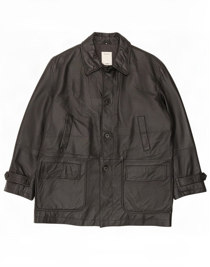 Jaqueta de couro masculina Conbipel IT 54 XL preta