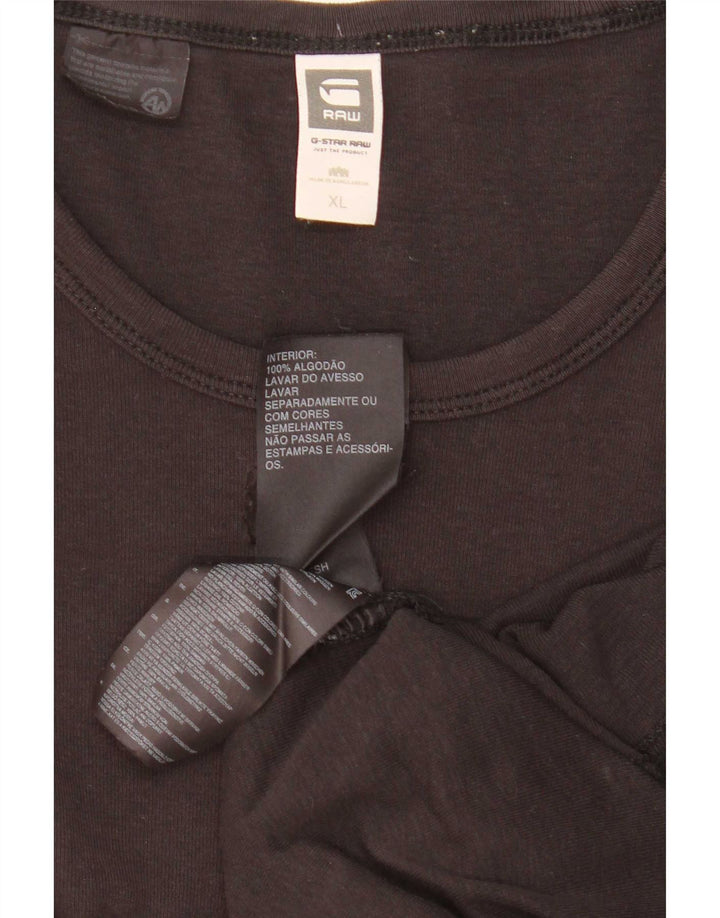 G-Star Mens Top Manga Longa XL Algodão Preto