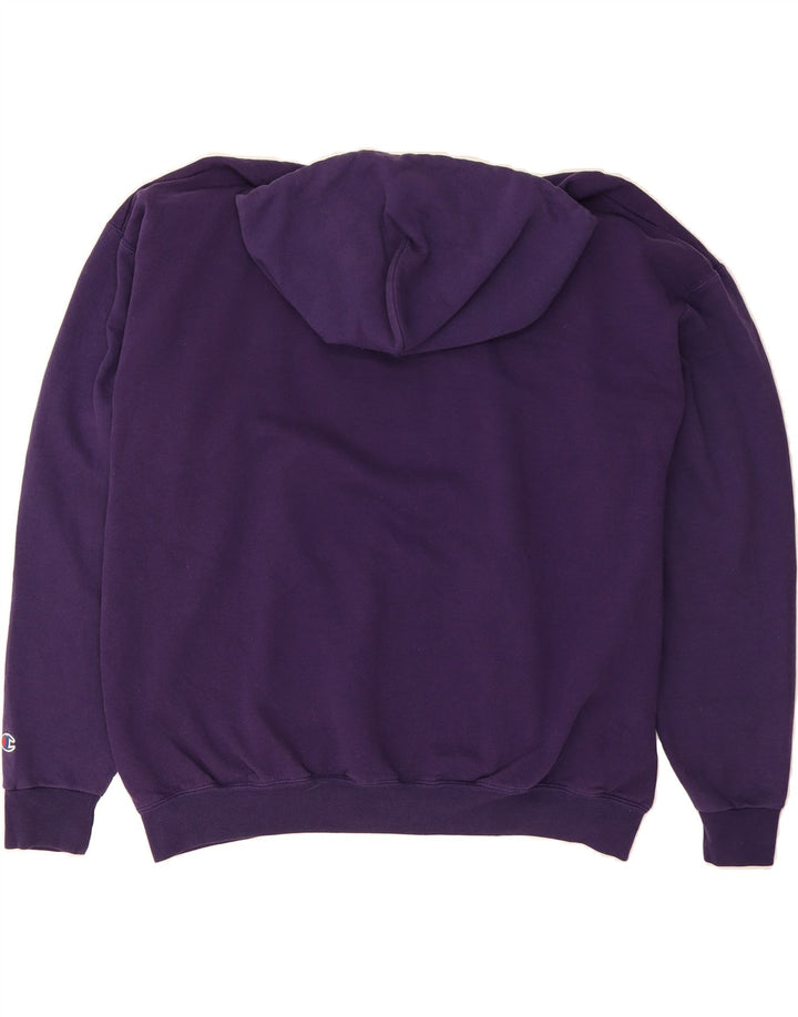 CHAMPION Mens Zip Hoodie Sweater 2XL Purple Cotton Vintage Champion and Second-Hand Champion from Messina Hembry 