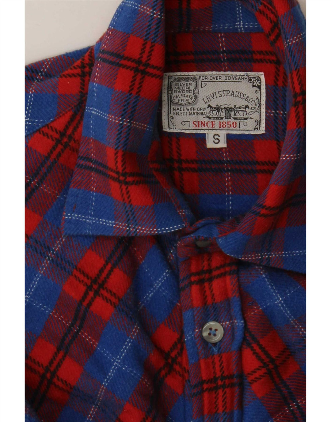 Camisa masculina de flanela Levi's pequena xadrez multicolorida