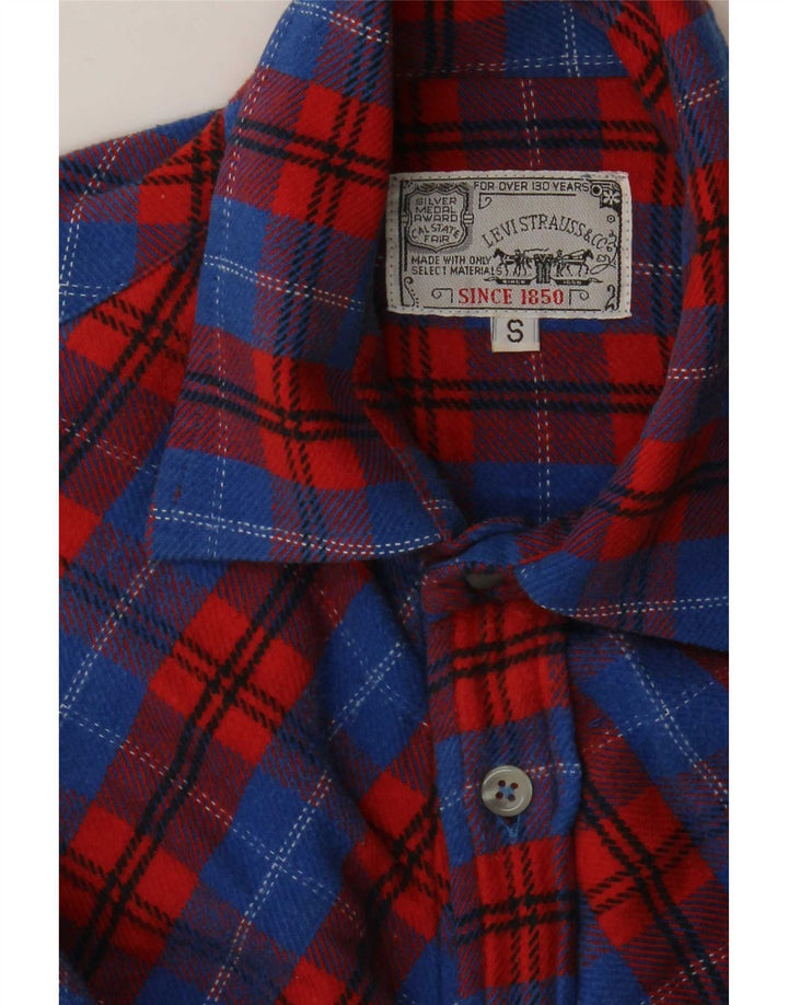 Camisa masculina de flanela Levi's pequena xadrez multicolorida