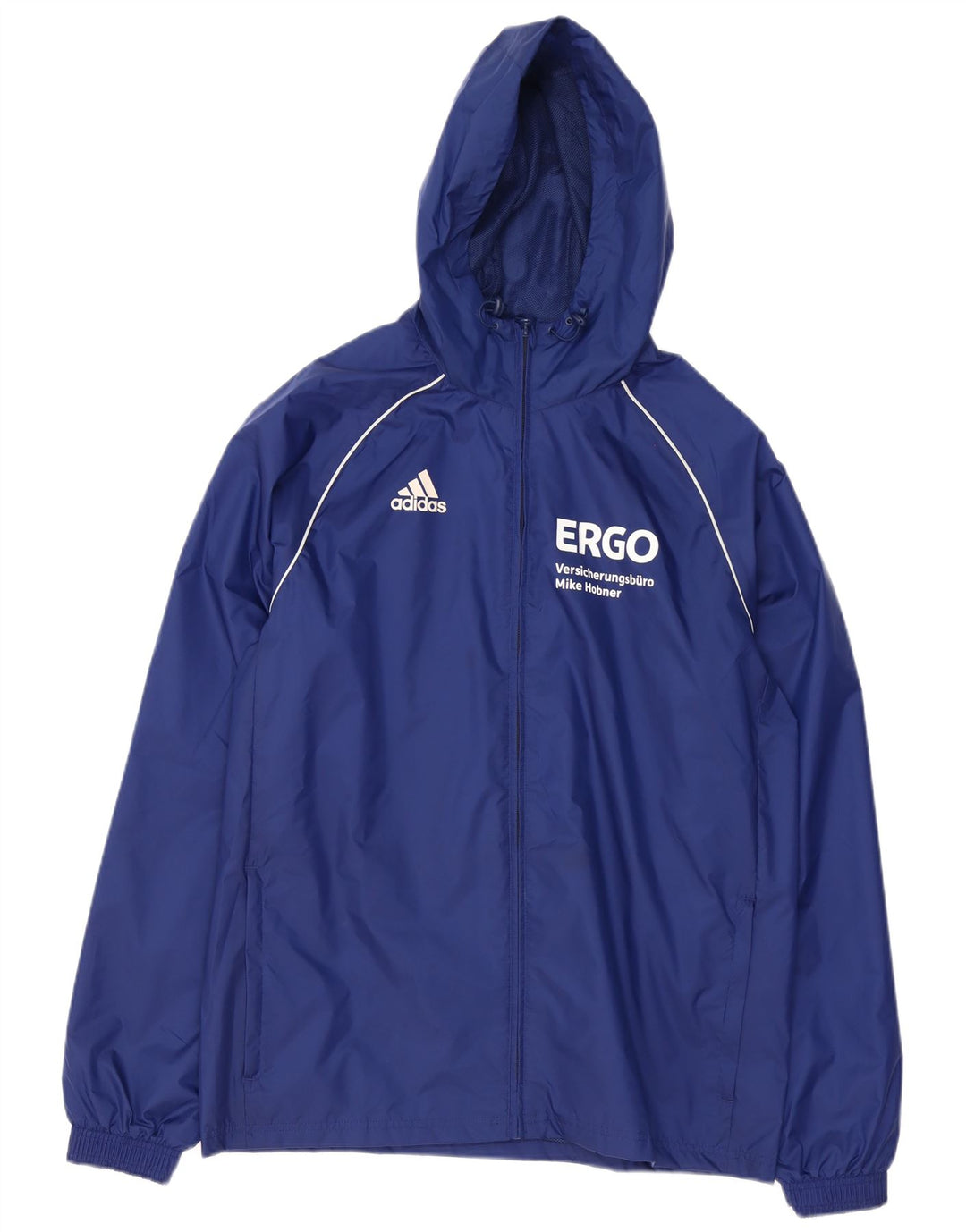 Adidas Mens Graphic Hooded Rain Jacket UK 38 Médio Azul Marinho Poliéster