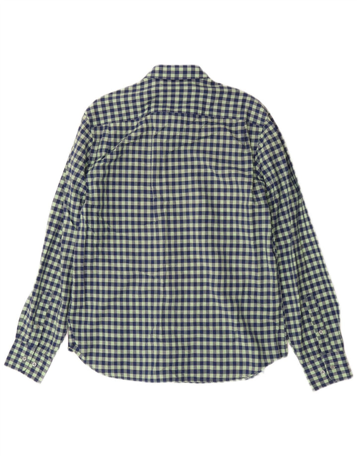 Camisa masculina Massimo Dutti grande verde guingão