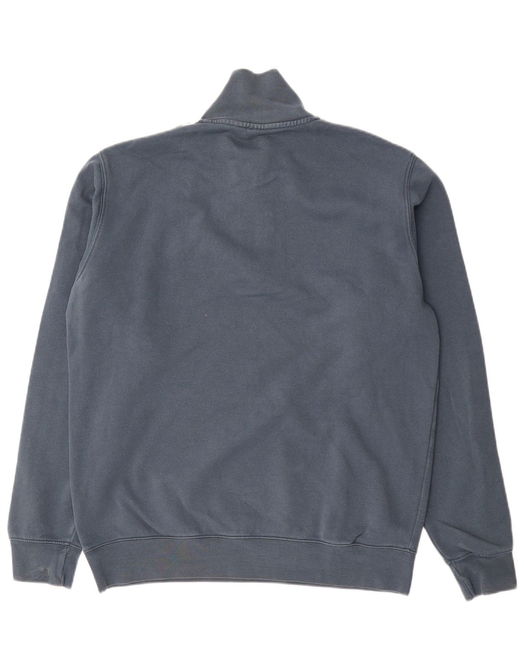 Adidas Mens Zip Neck Moletom Jumper Médio Algodão Cinza