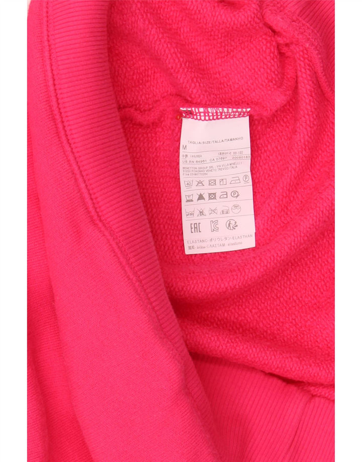 BENETTON Womens Sweatshirt Jumper UK 12 Medium Pink Cotton Vintage Benetton and Second-Hand Benetton from Messina Hembry 