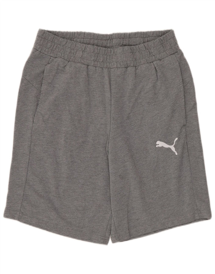 Shorts esportivos masculinos Puma médio cinza algodão