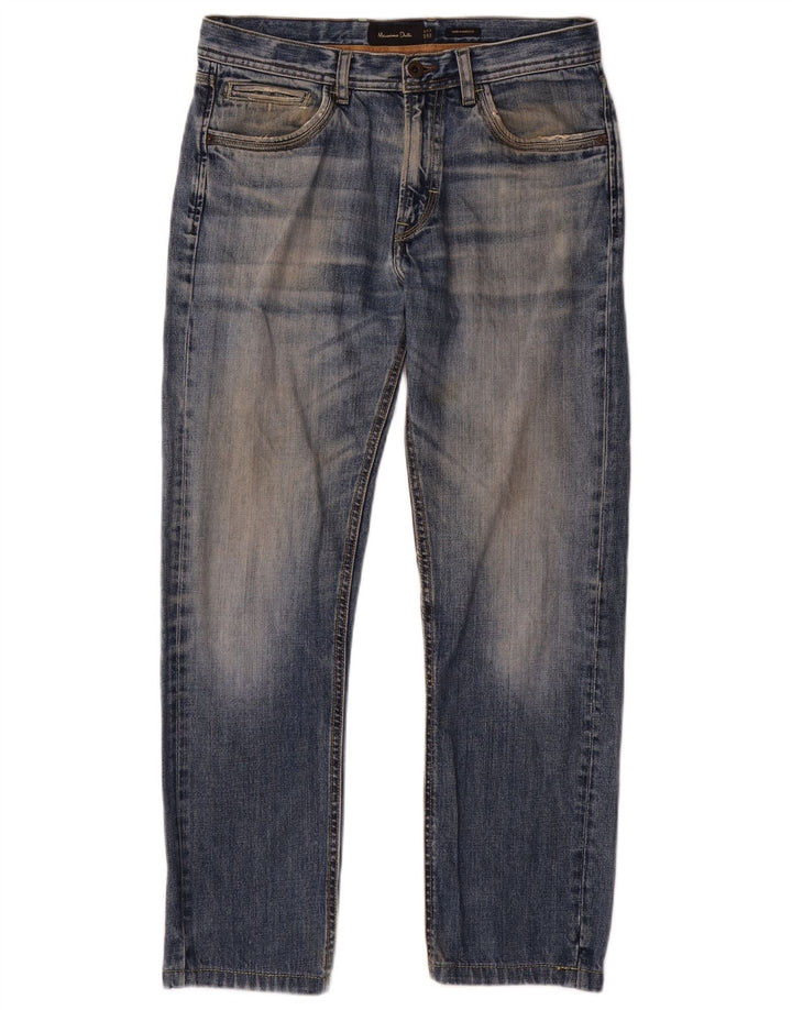 Jeans reto masculino Massimo Dutti EU 40 médio W31 L28 azul