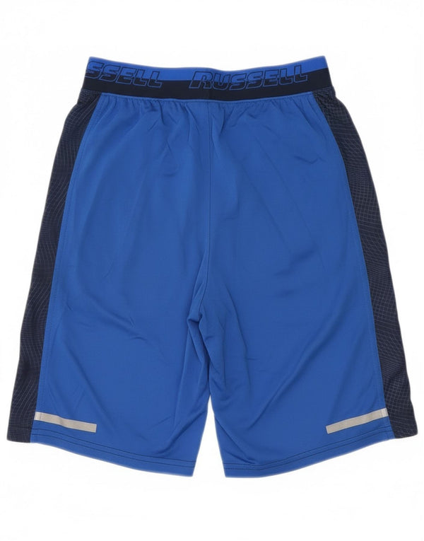 Shorts esportivos Russell Athletic Boys 14-15 anos XL azul colorblock