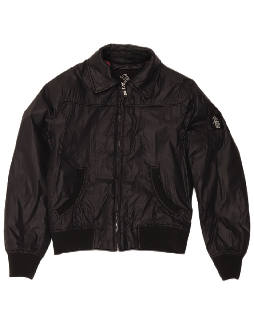 Jaqueta bomber feminina Refrigue UK 14 médio preto nylon