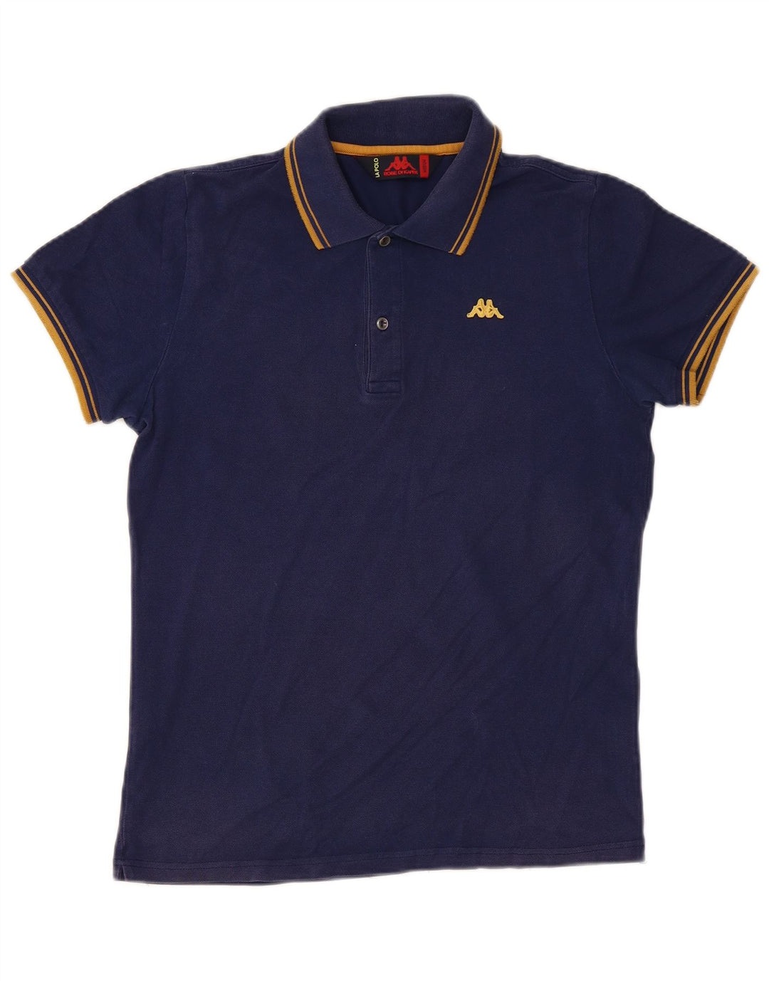 Camisa polo masculina Kappa de algodão azul marinho médio