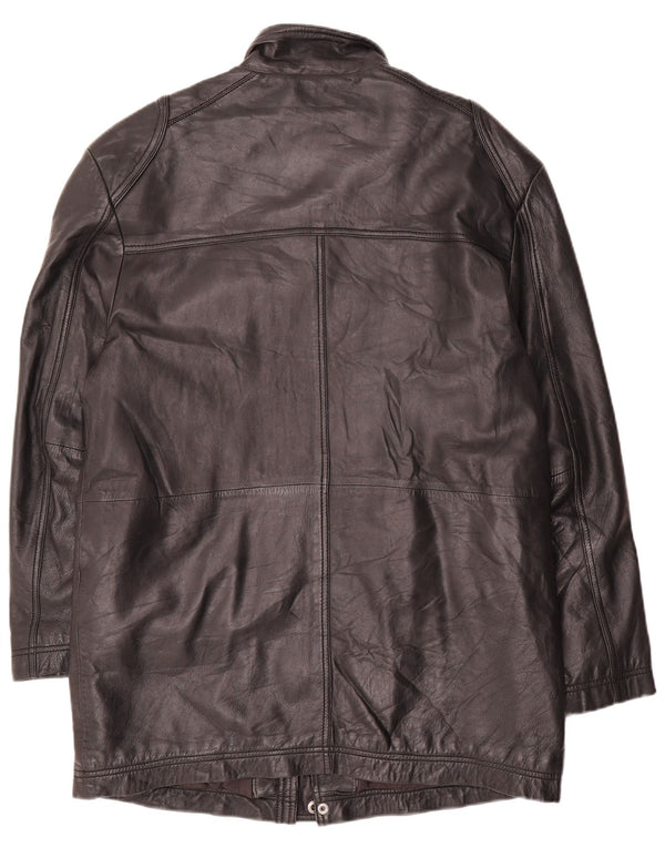 Casaco de couro masculino UK 40 grande preto