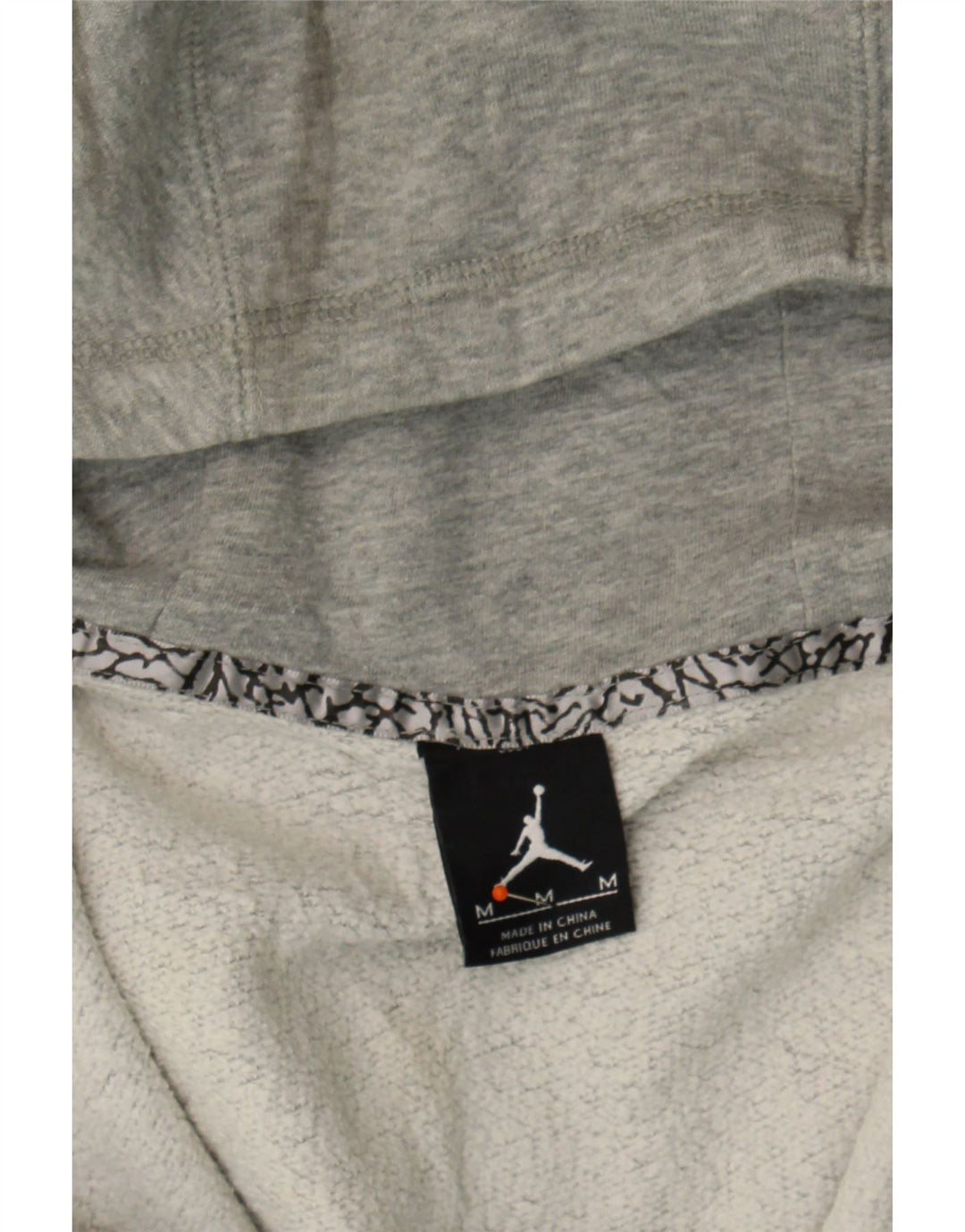 JORDAN Mens Zip Hoodie Sweater Medium Grey Cotton Vintage Jordan and Second-Hand Jordan from Messina Hembry 