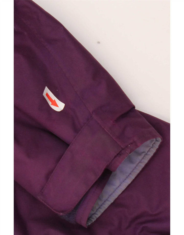 Jaqueta corta-vento feminina com capuz Berghaus UK 12 nylon roxo médio