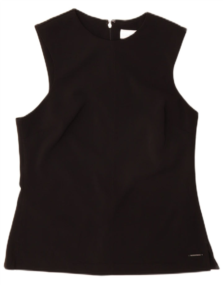 Blusa feminina sem mangas Calvin Klein Top IT 40 pequeno poliéster preto
