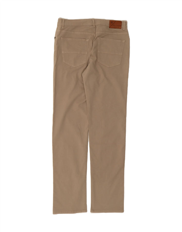 TRUSSARDI Womens Slim Casual Trousers W36 L34 Beige Cotton Vintage Trussardi and Second-Hand Trussardi from Messina Hembry 