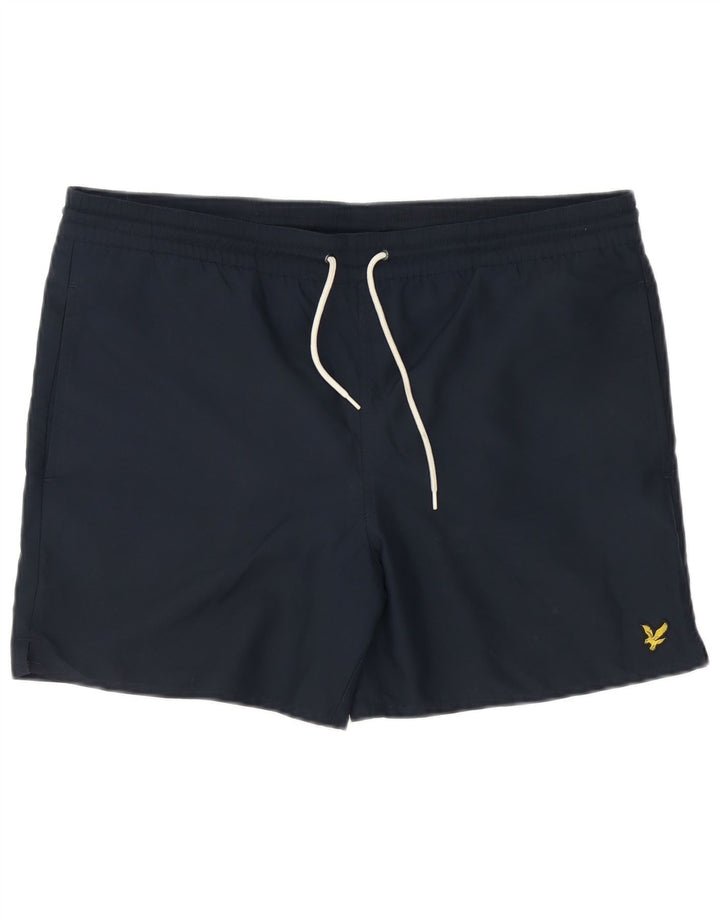 Shorts de natação masculino LYLE & SCOTT poliéster azul marinho médio