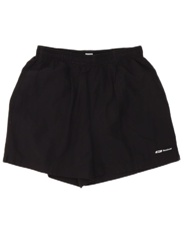 Shorts esportivos masculinos Reebok médio preto poliéster