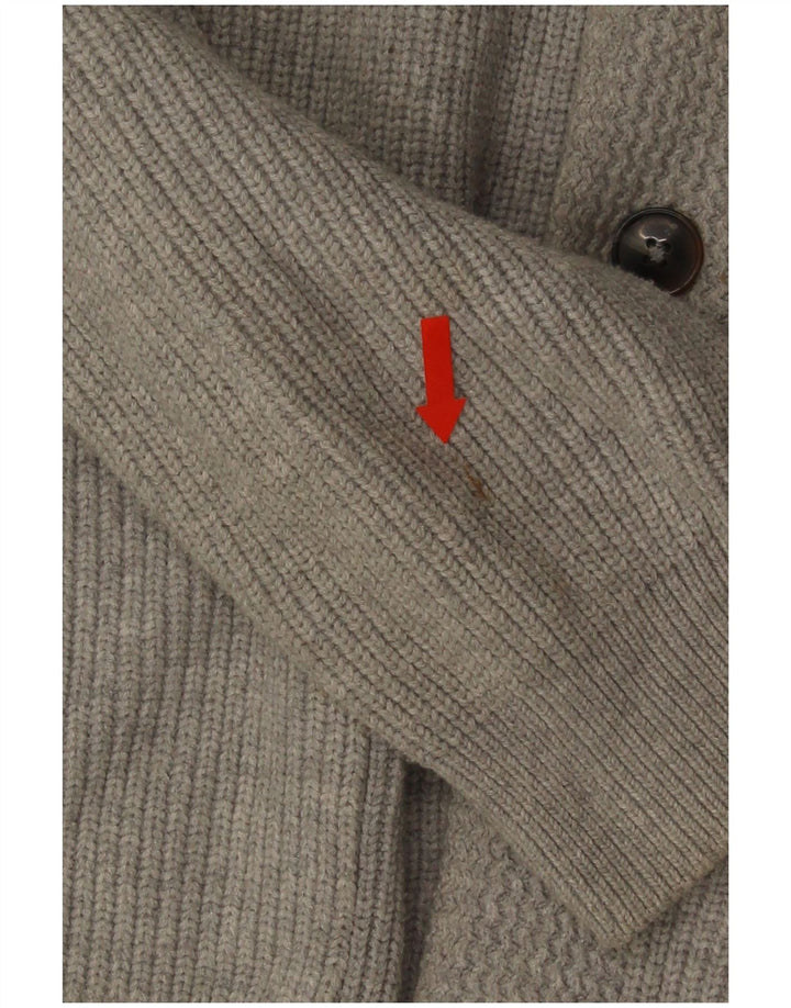 Suéter cardigã masculino Marks & Spencer XL algodão cinza