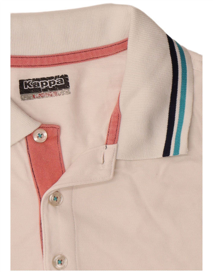Camisa polo masculina Kappa grande algodão branco
