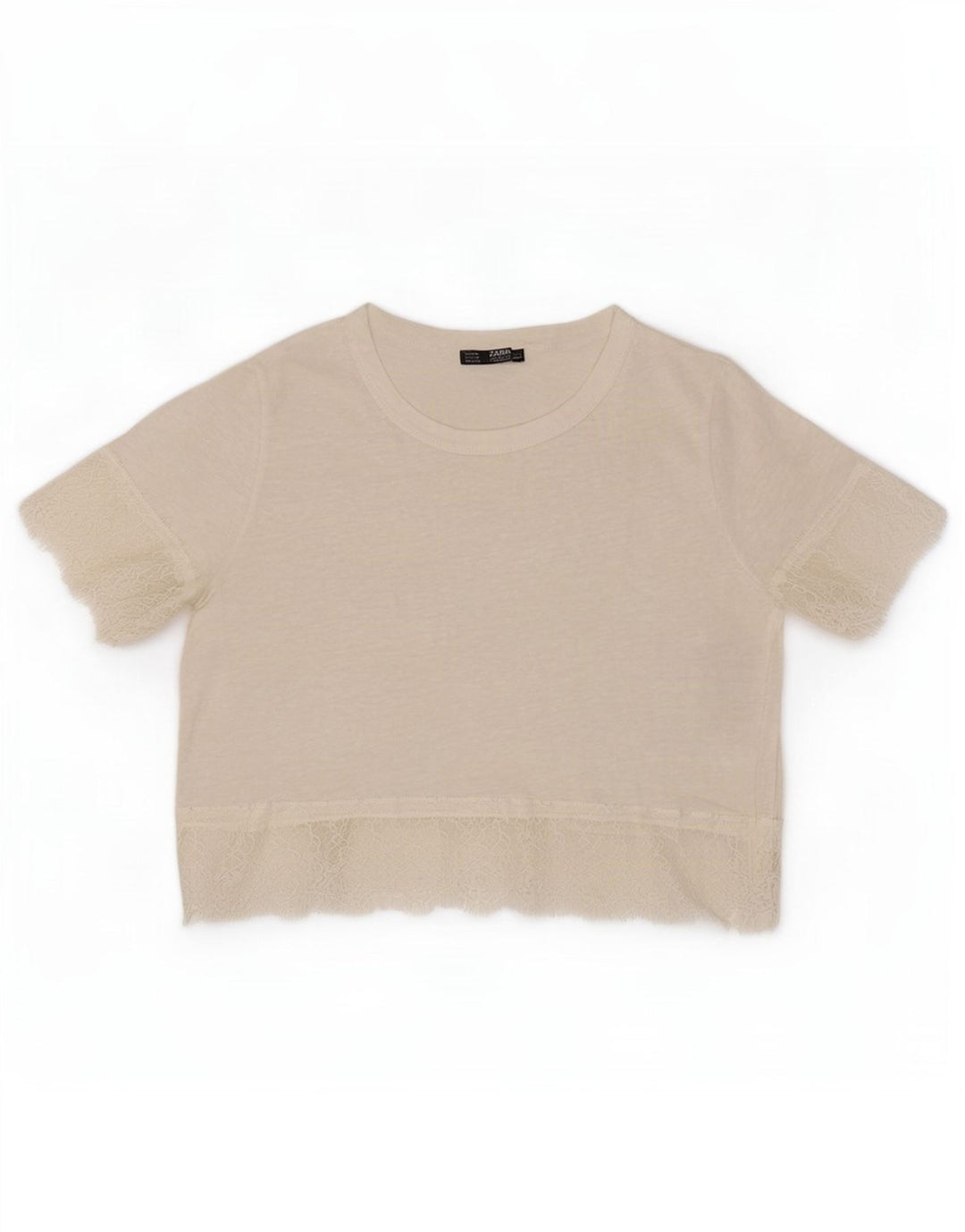Blusa feminina Zara Top UK 12 linho branco médio
