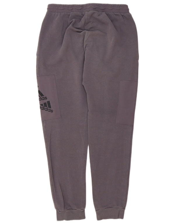 Adidas Mens Graphic Cargo Tracksuit Trousers Joggers Medium Grey Cotton