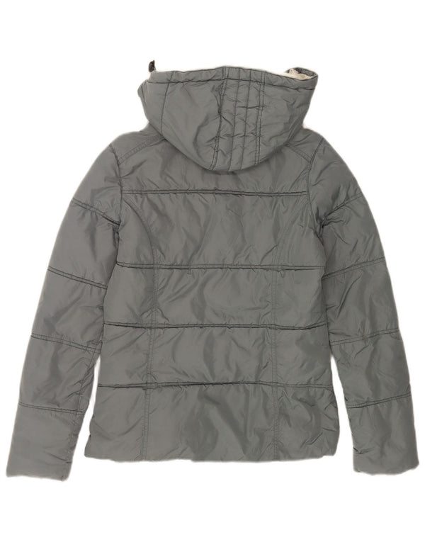 Casaco acolchoado com capuz feminino Calvin Klein Jeans UK 6 XS Cinzento