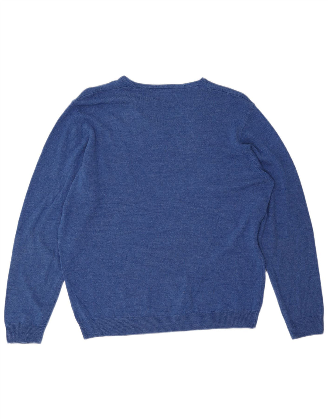 Suéter masculino Marks & Spencer com decote em V 2XL azul acrílico