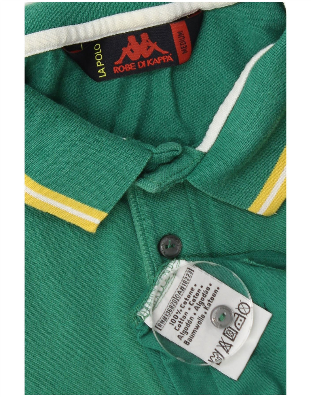 Camisa polo masculina Kappa algodão verde médio