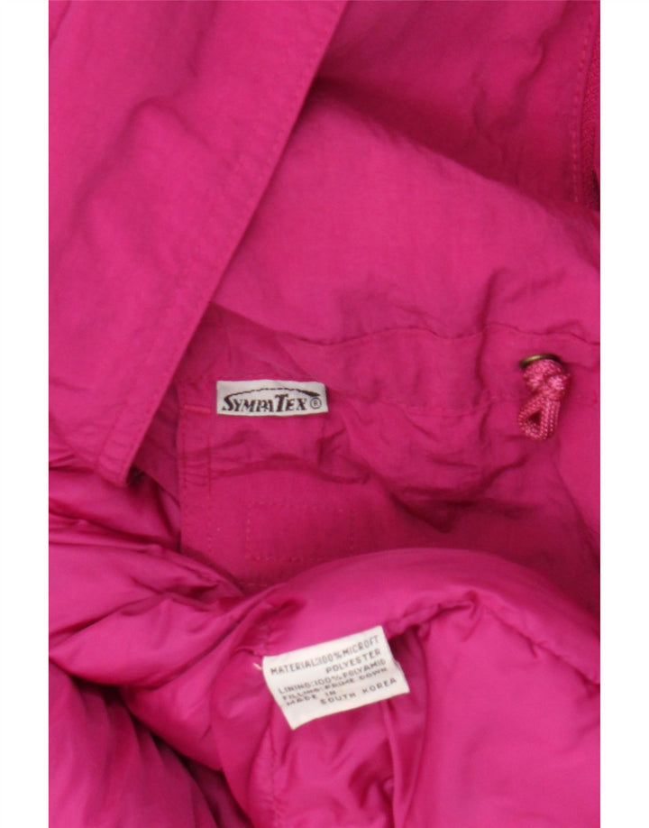 Jaqueta de esqui feminina com capuz Sympatex UK 18 XL poliéster rosa