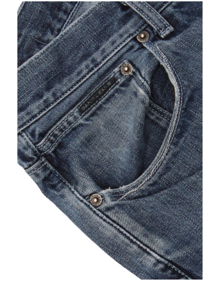 Gant Mens Straight Jeans W40 L32 Azul Algodão