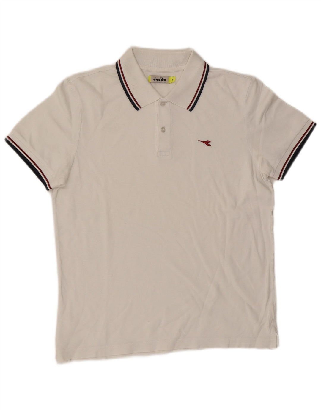 Camisa polo masculina Diadora pequena branca