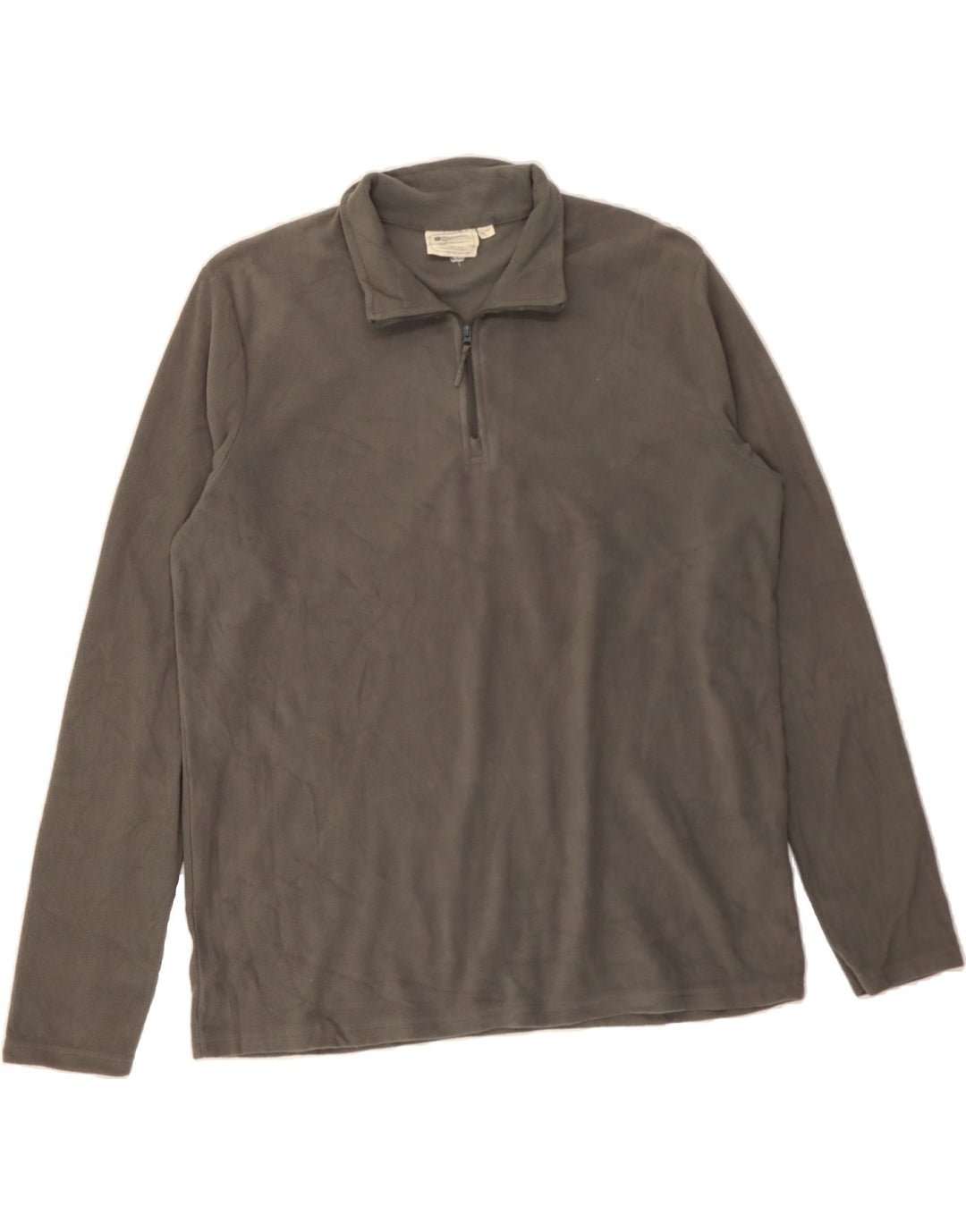 MOUNTAIN WAREHOUSE Mens Zip Neck Fleece Jumper Large Grey Polyester Vintage Mountain Warehouse and Second-Hand Mountain Warehouse from Messina Hembry 