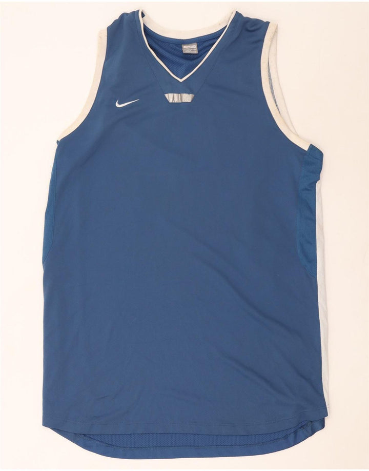 Colete alto masculino Nike 3XL azul colorblock poliéster