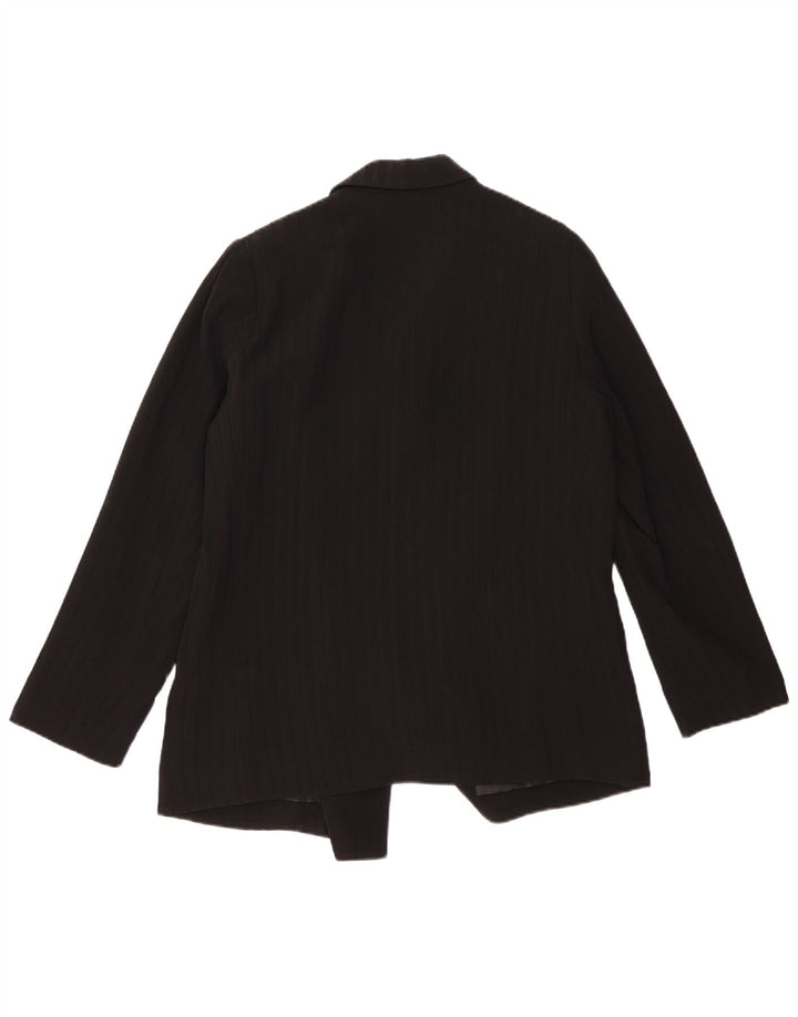 Jaqueta blazer feminina Everlane com peito duplo EUA 12 listras pretas grandes