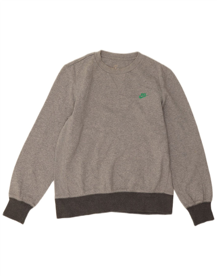 Moletom masculino Nike Jumper UK 38/40 cinza médio manchado de algodão