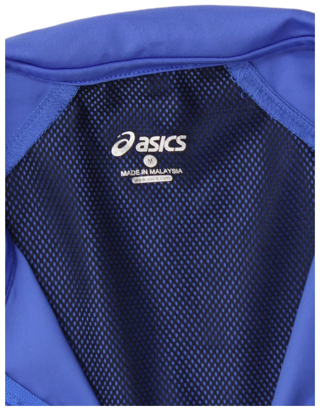 ASICS Womens Tracksuit Top Jacket UK 12 Médio Azul Poliéster