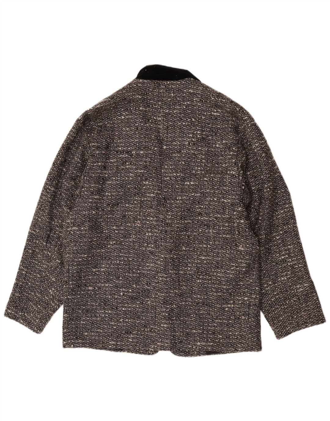 Jaqueta blazer masculina vintage com 1 botão Reino Unido 40 grande cinza manchado