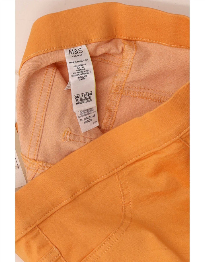 Marks & Spencer Jegging Jeans Feminino Reino Unido 12 Médio W30 L27 Algodão Laranja