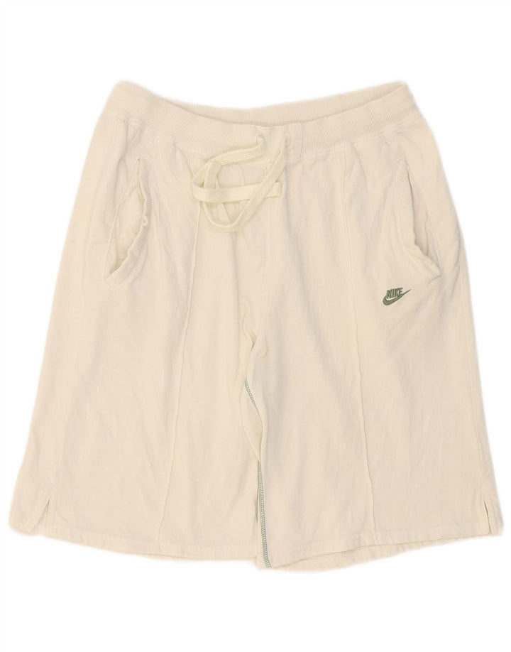 Shorts esportivos masculinos NIKE médio branco algodão