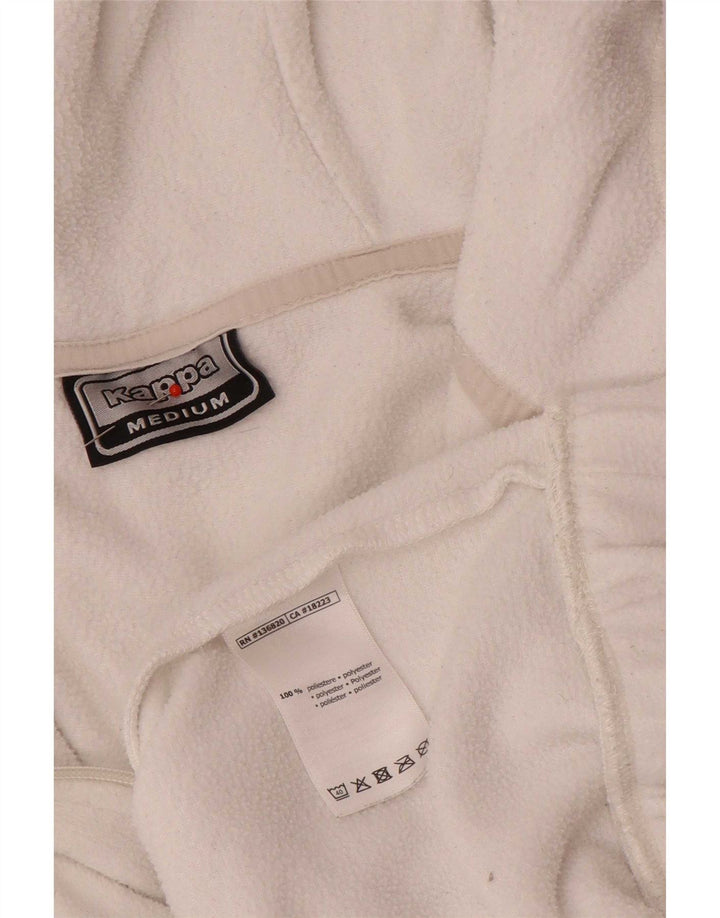 Suéter de lã com capuz gráfico Kappa masculino médio branco colorblock poliéster