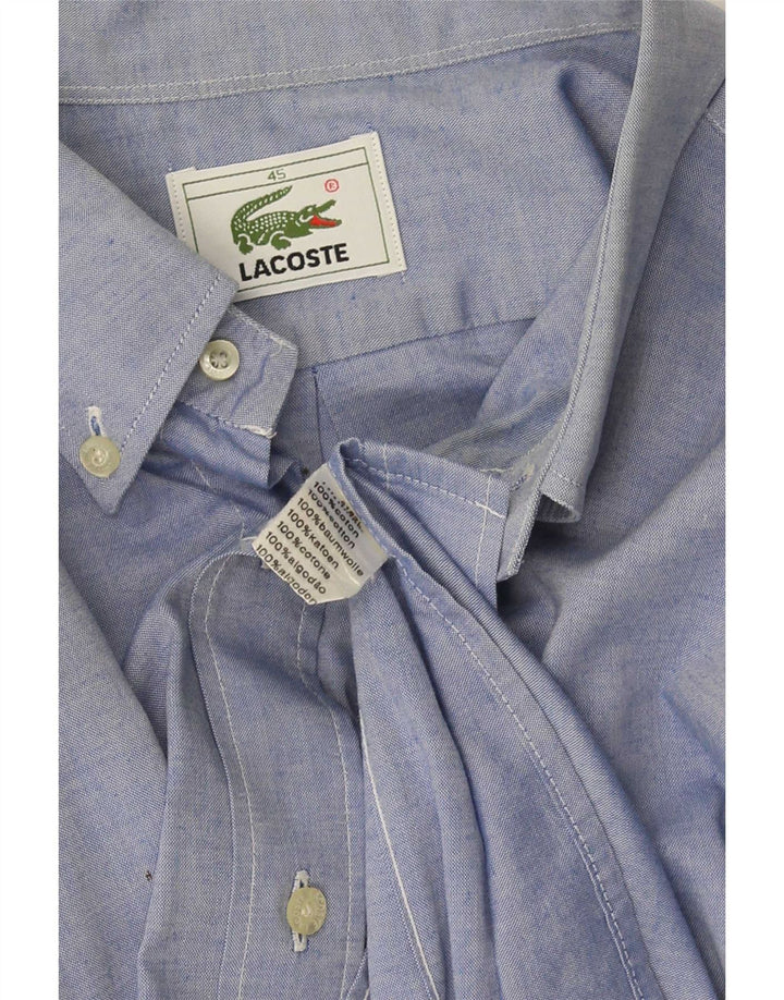 Camisa masculina Lacoste tamanho 45 XL azul algodão