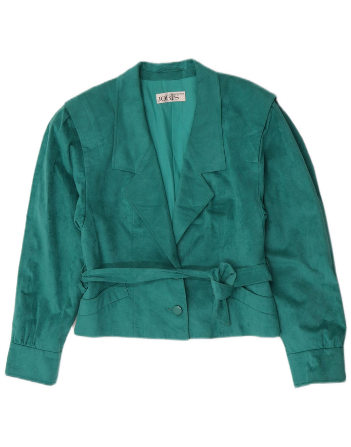 Jaqueta blazer feminina Jobis com 2 botões UK 10 poliéster verde pequeno