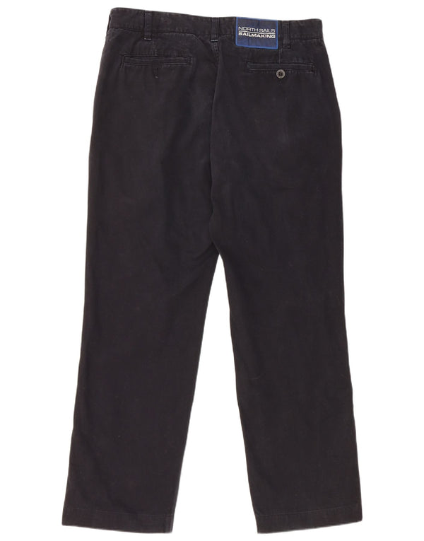Calça chino reta masculina North Sails W34 L29 algodão azul marinho