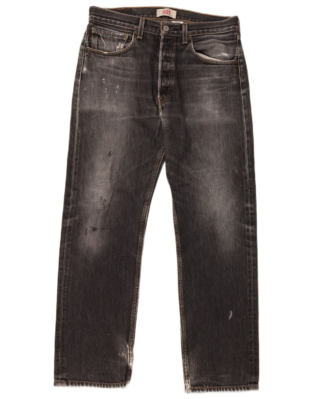 LEVI'S Masculino 501 Straight Jeans W32 L32 Algodão Preto