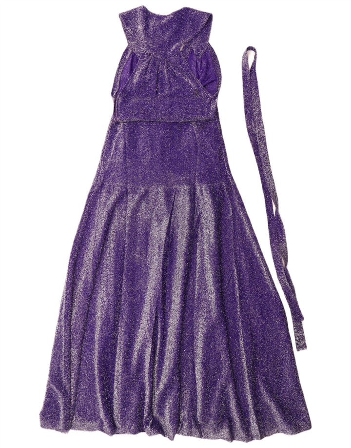 Vestido maxi feminino vintage sem mangas IT 42 Roxo médio