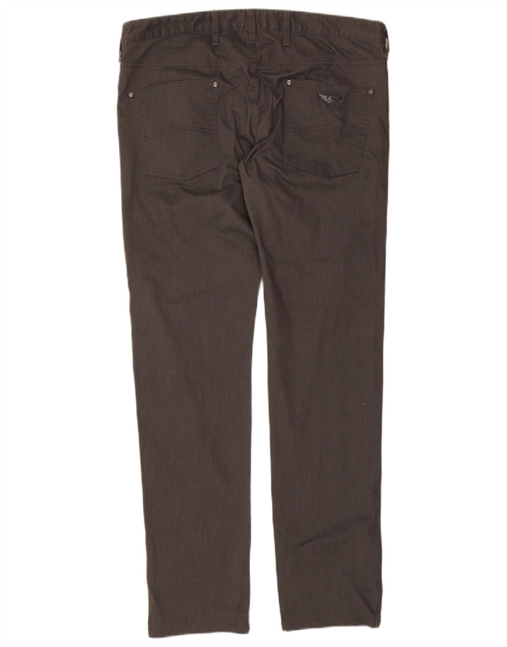 ARMANI JEANS Calça feminina casual slim W38 L34 algodão cinza